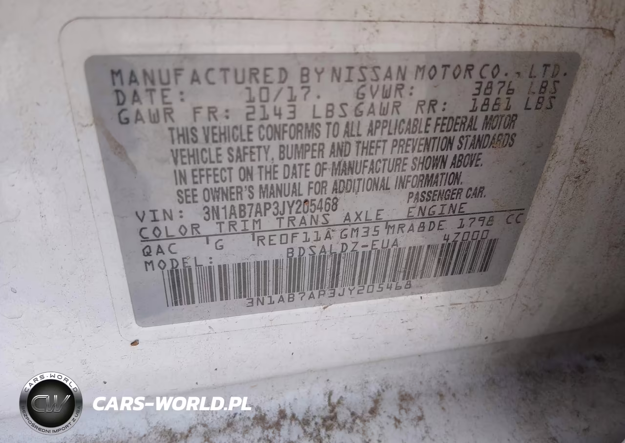 2018 Nissan Sentra Sv VIN:3N1AB7AP3JY205468 - 9