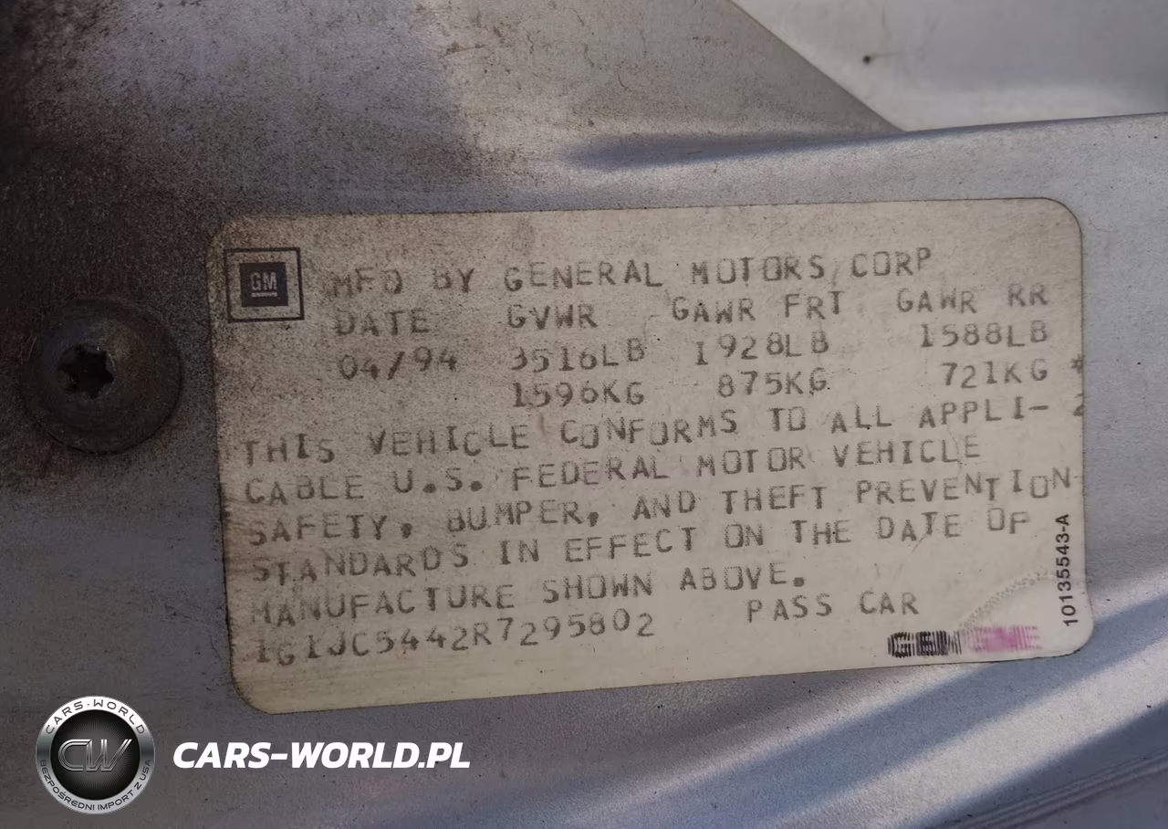 1994 Chevrolet Cavalier Vl-Rs VIN:1G1JC5442R7295802 - 9