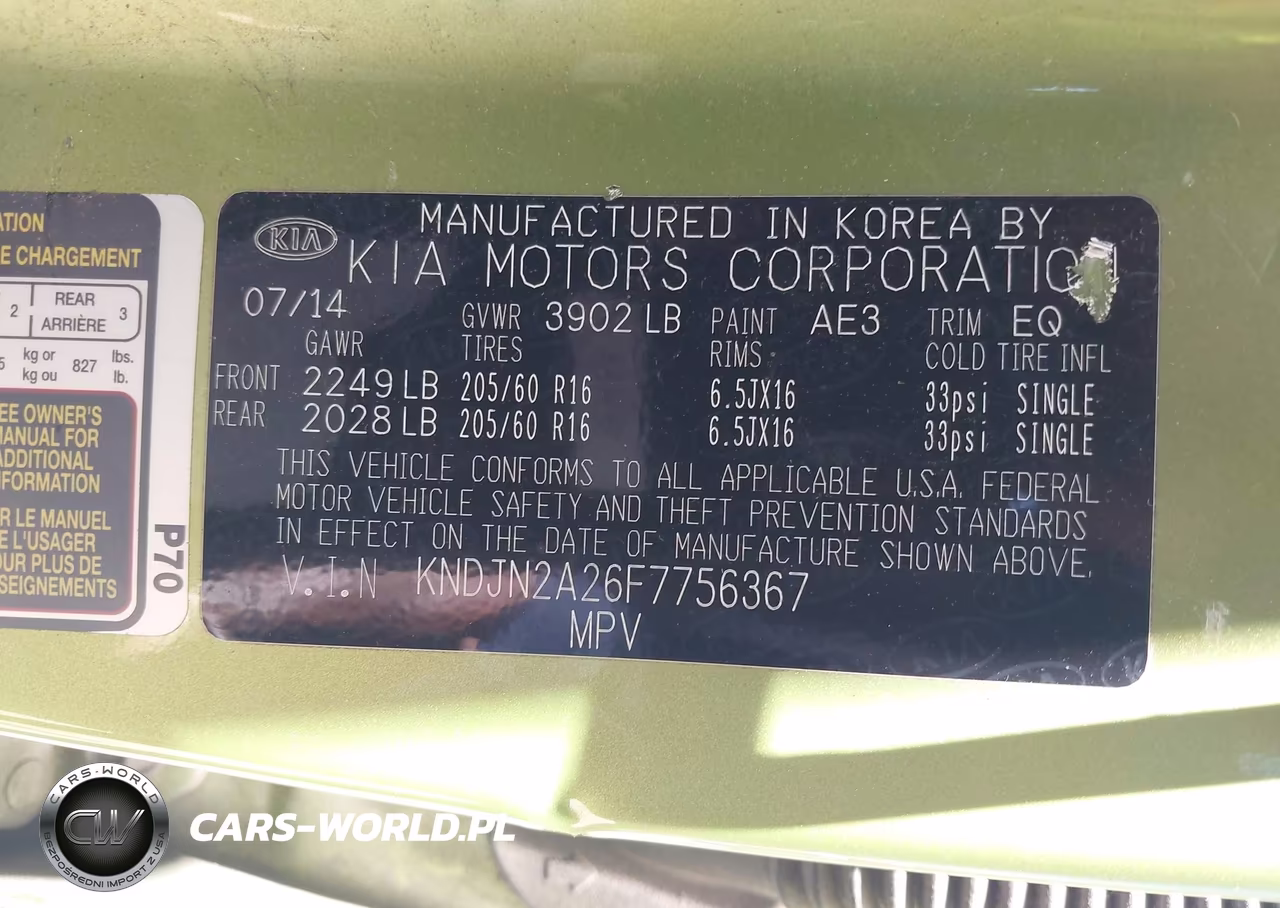 2015 Kia Soul VIN:KNDJN2A26F7756367 - 9
