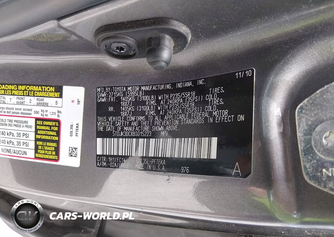 2011 Toyota Sienna Le VIN:5TDJK3DCXBS015223 - 9