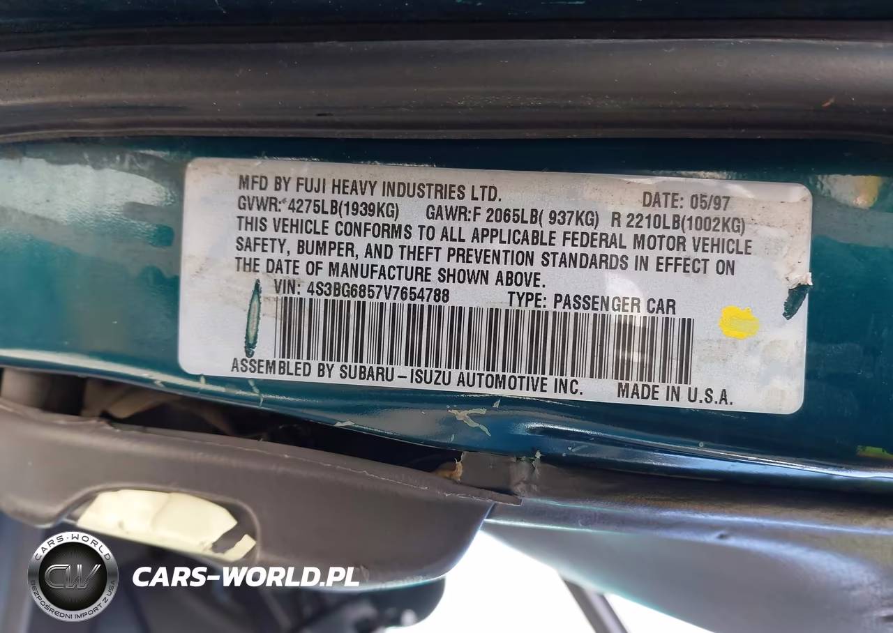 1997 Subaru Legacy Outback-Outback Limited VIN:4S3BG6857V7654788 - 9