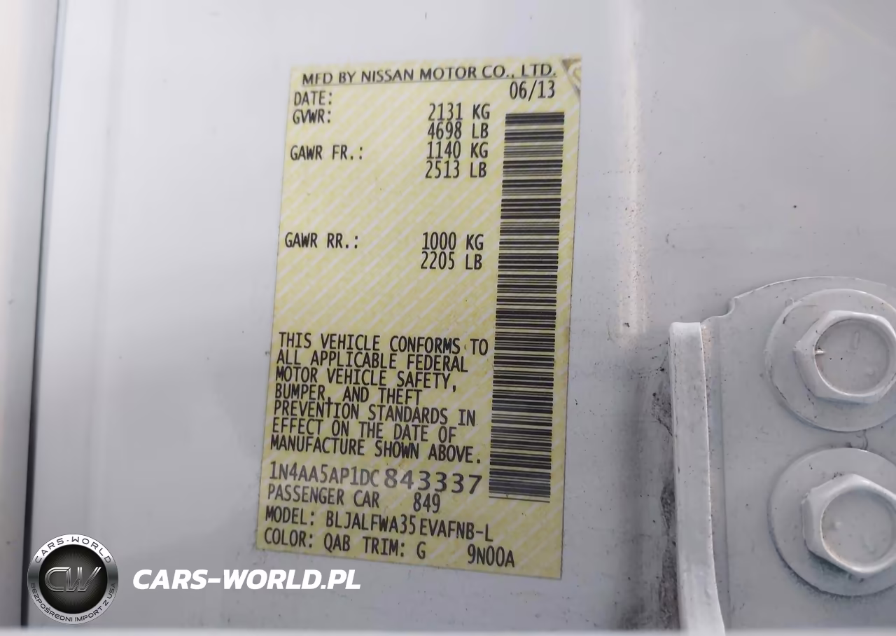 2013 Nissan Maxima 3.5 Sv VIN:1N4AA5AP1DC843337 - 9