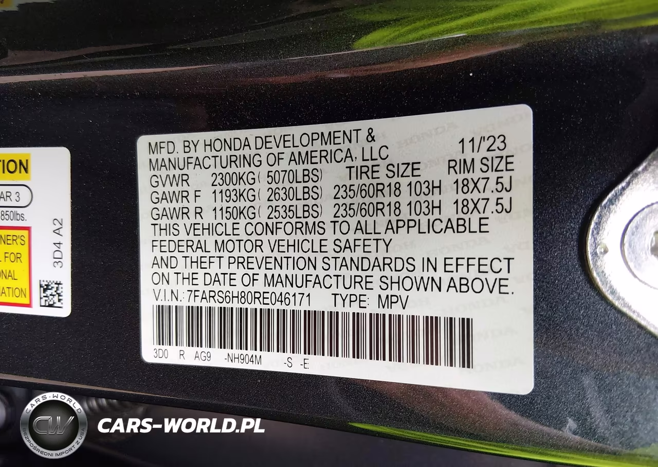 2024 Honda Cr-V Hybrid Sport-L VIN:7FARS6H80RE046171 - 9
