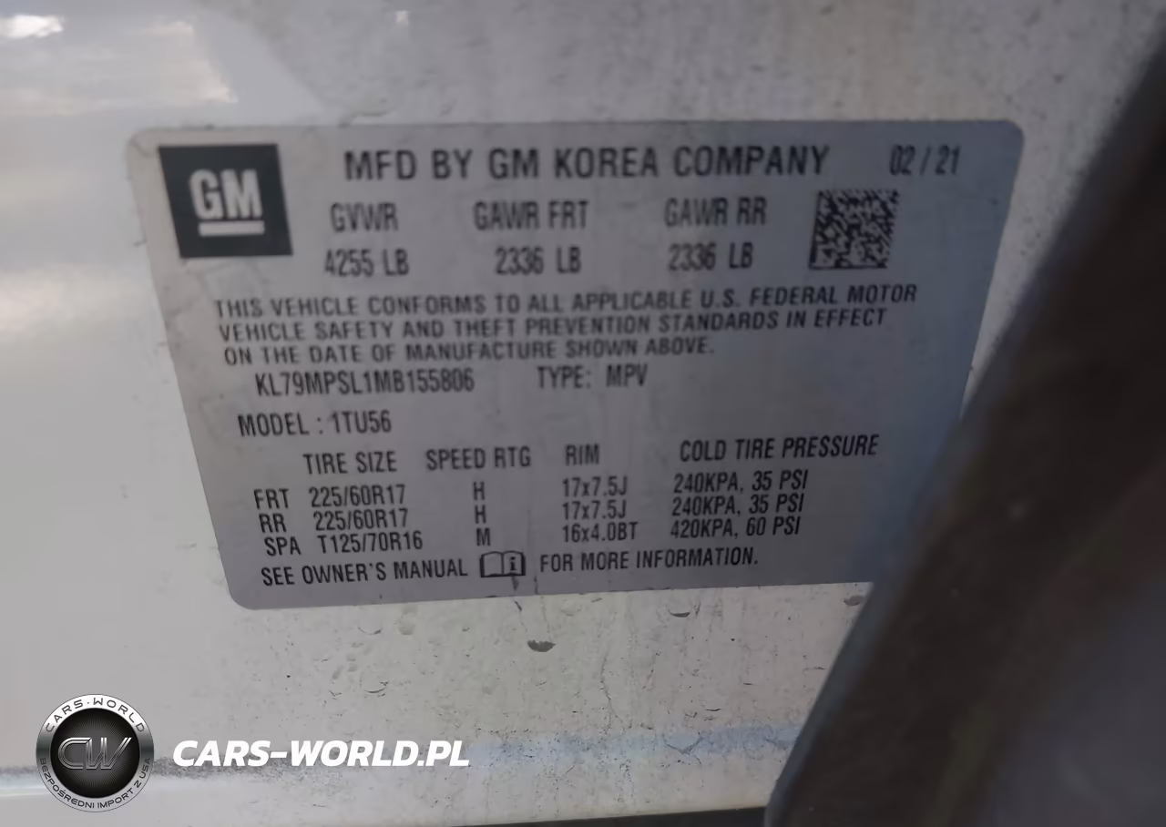 2021 Chevrolet Trailblazer Fwd Lt VIN:KL79MPSL1MB155806 - 9