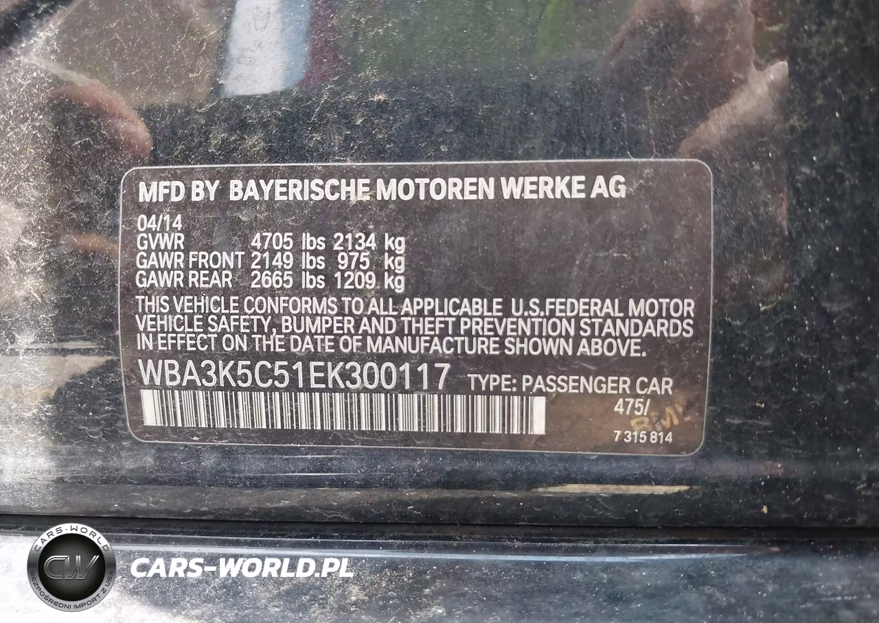 2014 BMW 328D xDrive VIN:WBA3K5C51EK300117 - 9