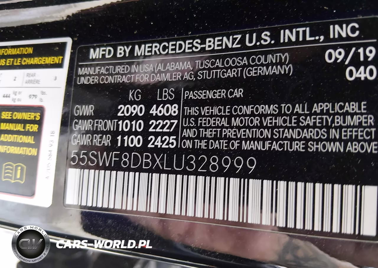 2020 Mercedes-Benz C 300 VIN:55SWF8DBXLU328999 - 9