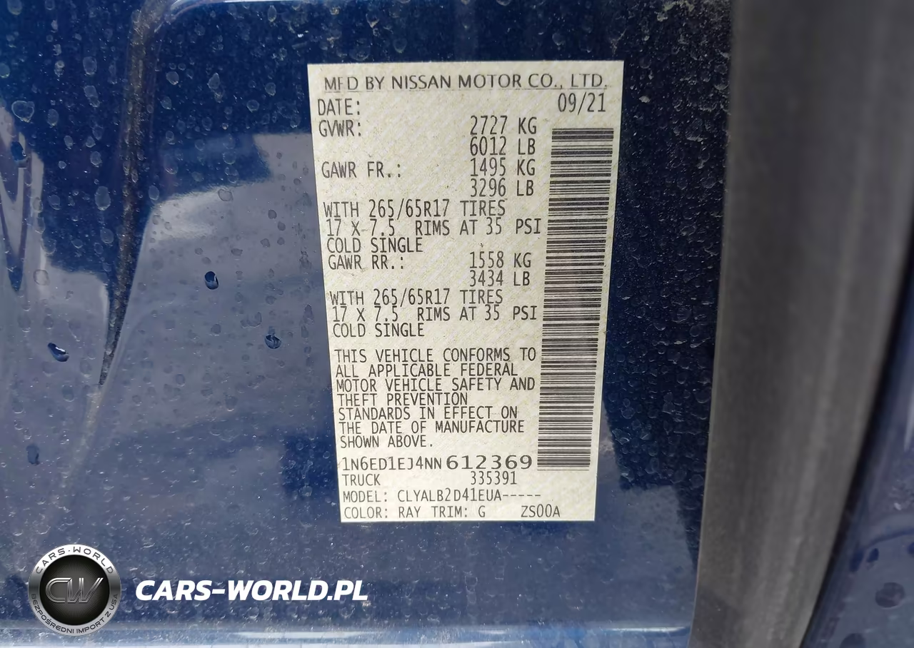 2022 Nissan Frontier Sv 4X2 VIN:1N6ED1EJ4NN612369 - 9