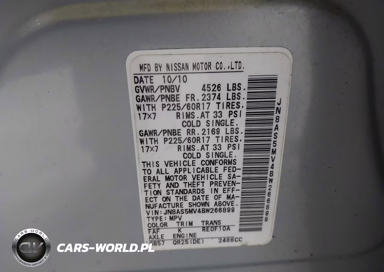 2011 Nissan Rogue Sv VIN:JN8AS5MV4BW266899 - 9