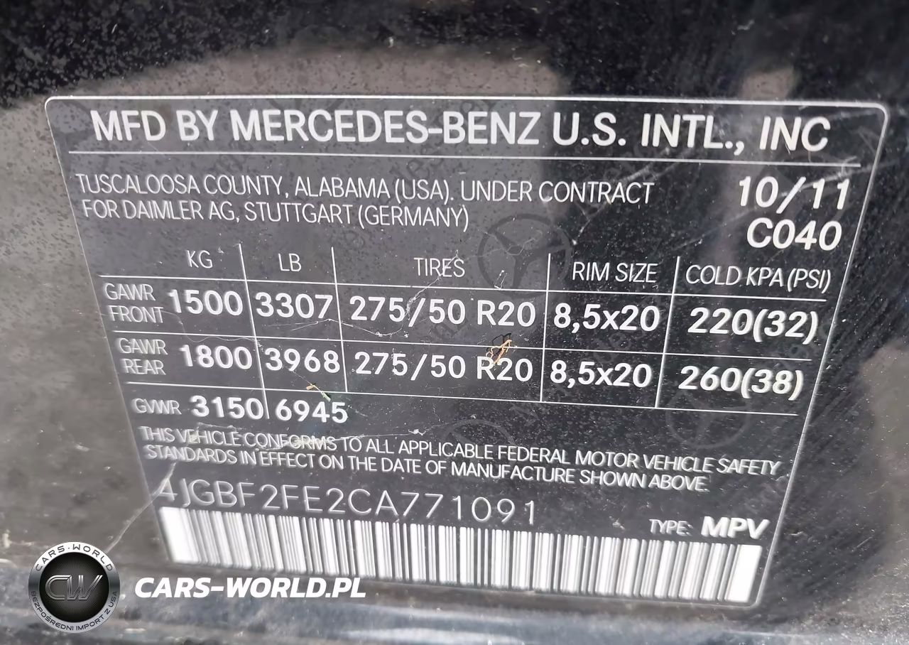 2012 Mercedes-Benz Gl 350 Bluetec 4Matic VIN:4JGBF2FE2CA771091 - 9