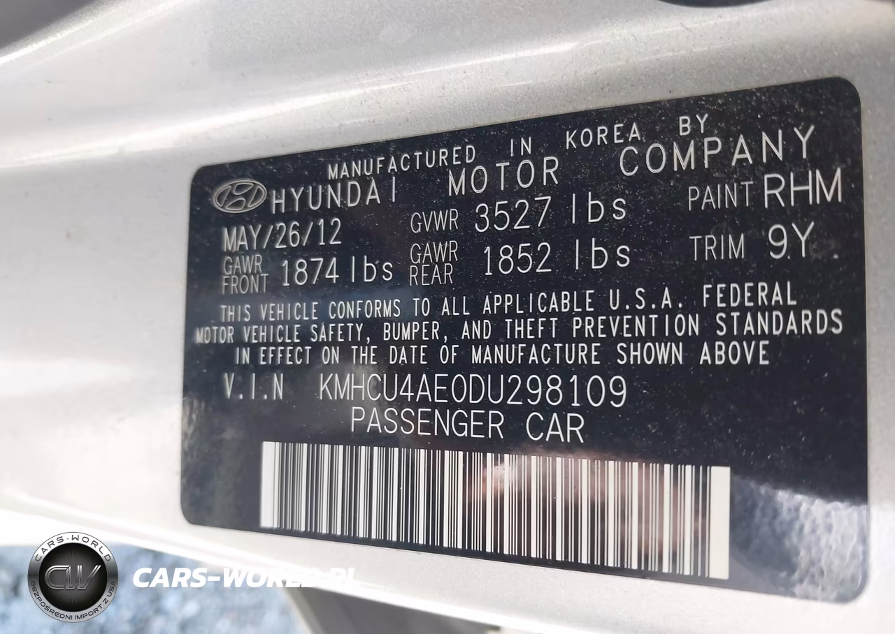 2013 Hyundai Accent Gls VIN:KMHCU4AE0DU298109 - 9