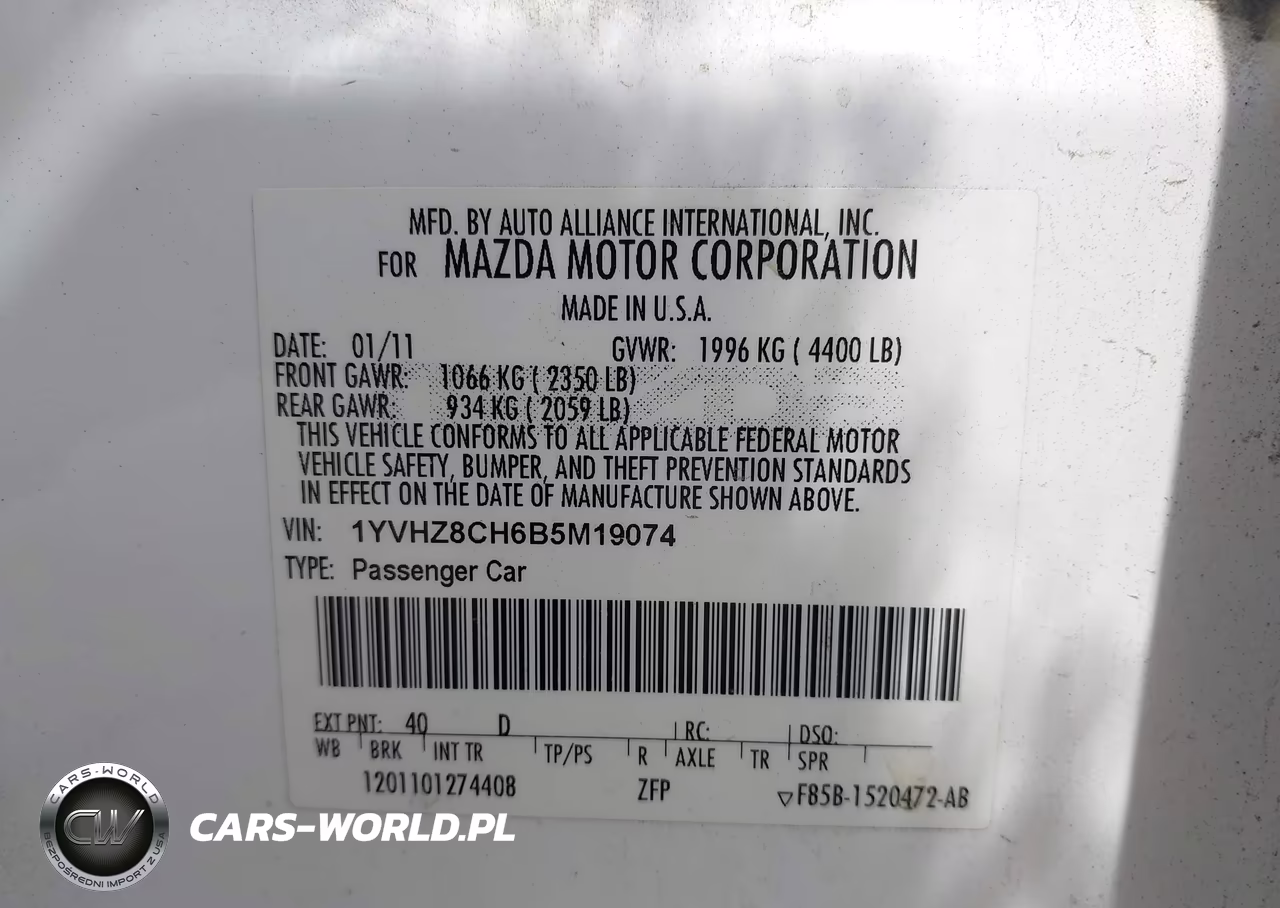 2011 Mazda Mazda6 I Touring VIN:1YVHZ8CH6B5M19074 - 9