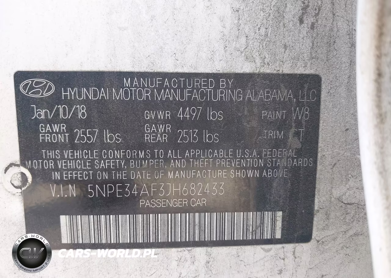 2018 Hyundai Sonata Sport VIN:5NPE34AF3JH682433 - 9