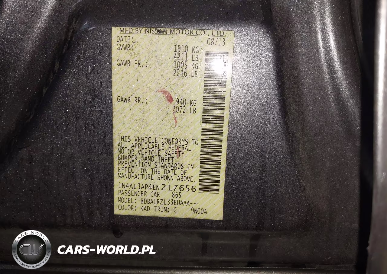 2014 Nissan Altima 2.5 S VIN:1N4AL3AP4EN217656 - 9