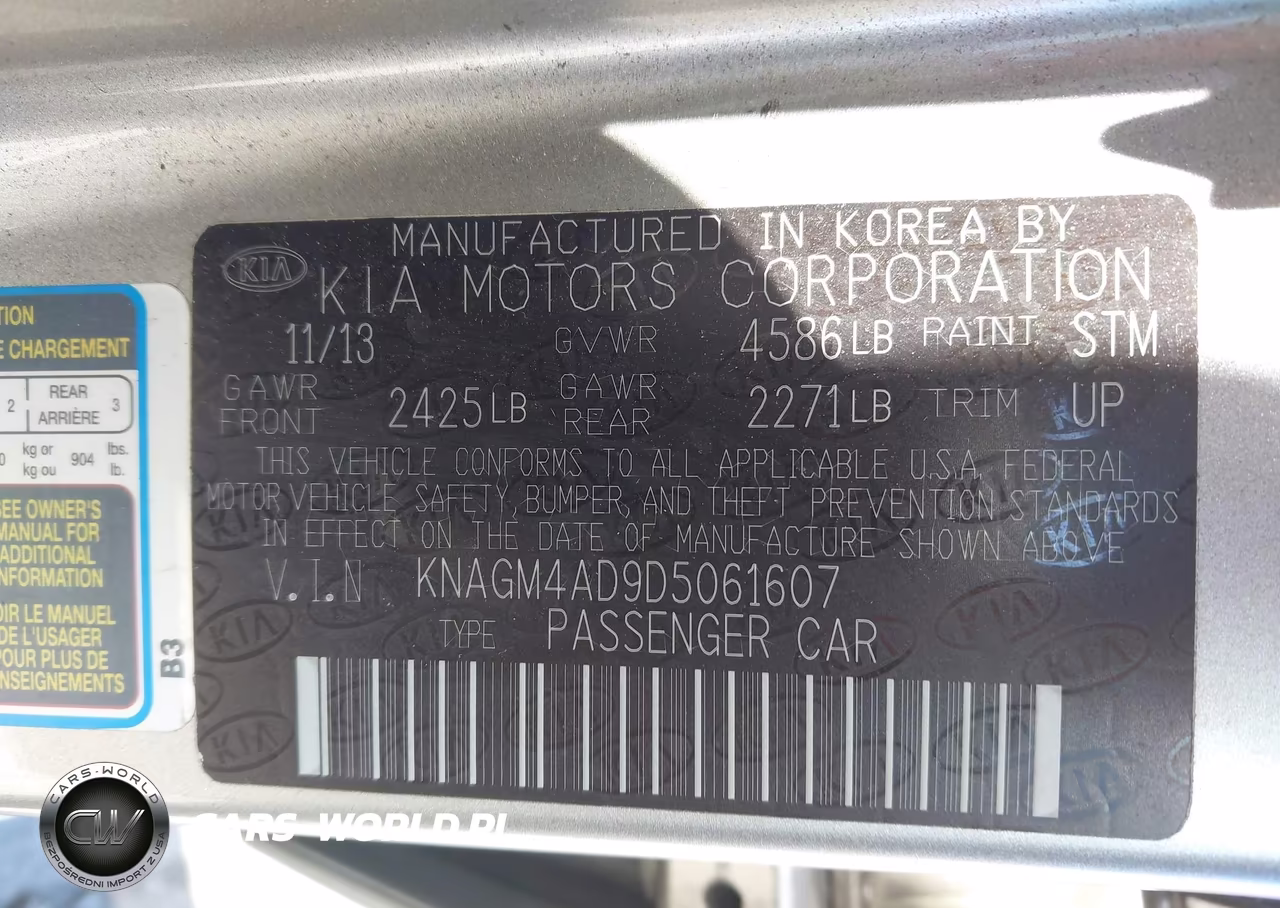 2013 Kia Optima Hybrid Lx VIN:KNAGM4AD9D5061607 - 9