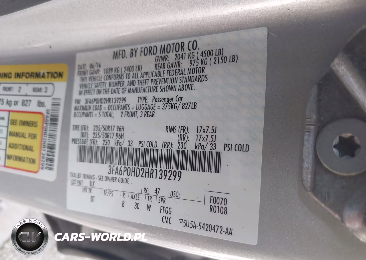 2017 Ford Fusion Se VIN:3FA6P0HD2HR139299 - 9