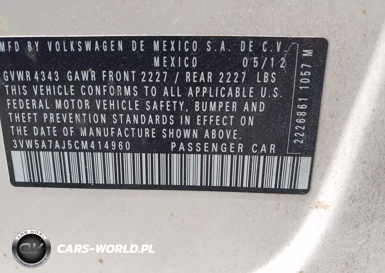 2012 Volkswagen Jetta Gli Autobahn W-Nav VIN:3VW5A7AJ5CM414960 - 9