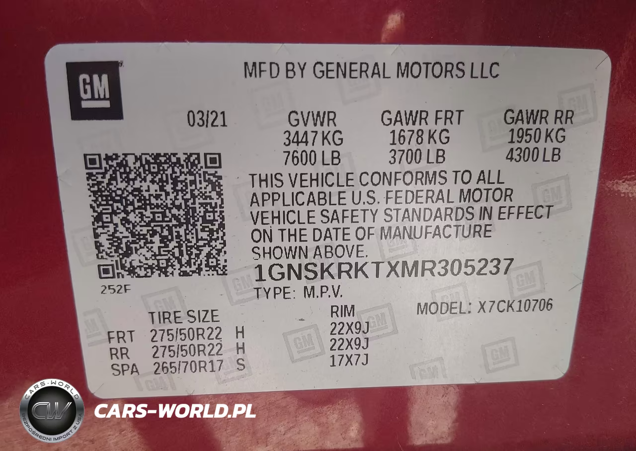 2021 Chevrolet Tahoe 4Wd Rst VIN:1GNSKRKTXMR305237 - 9