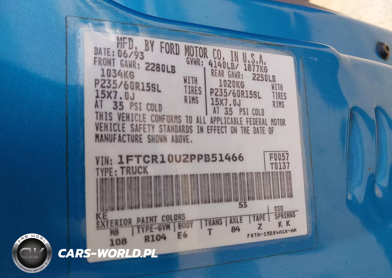 1993 Ford Ranger VIN:1FTCR10U2PPB51466 - 9