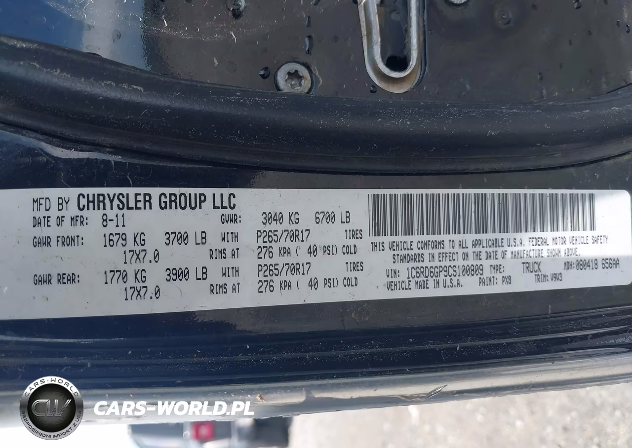 2012 Ram 1500 Slt VIN:1C6RD6GP9CS100809 - 9