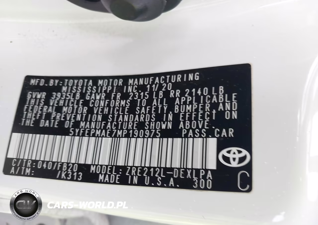 2021 Toyota Corolla Le VIN:5YFEPMAE7MP190975 - 9