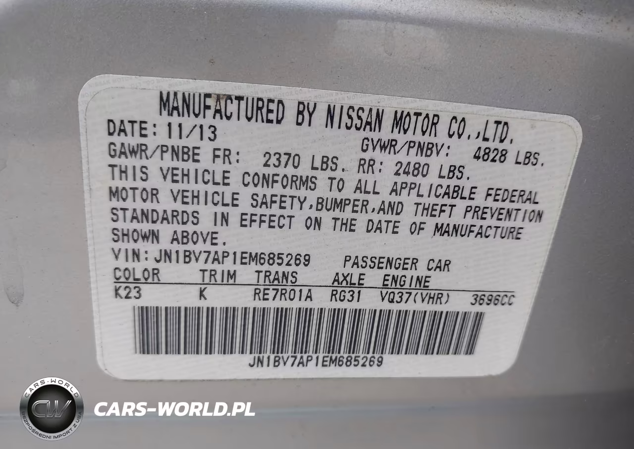 2014 Infiniti Q50 Premium VIN:JN1BV7AP1EM685269 - 9