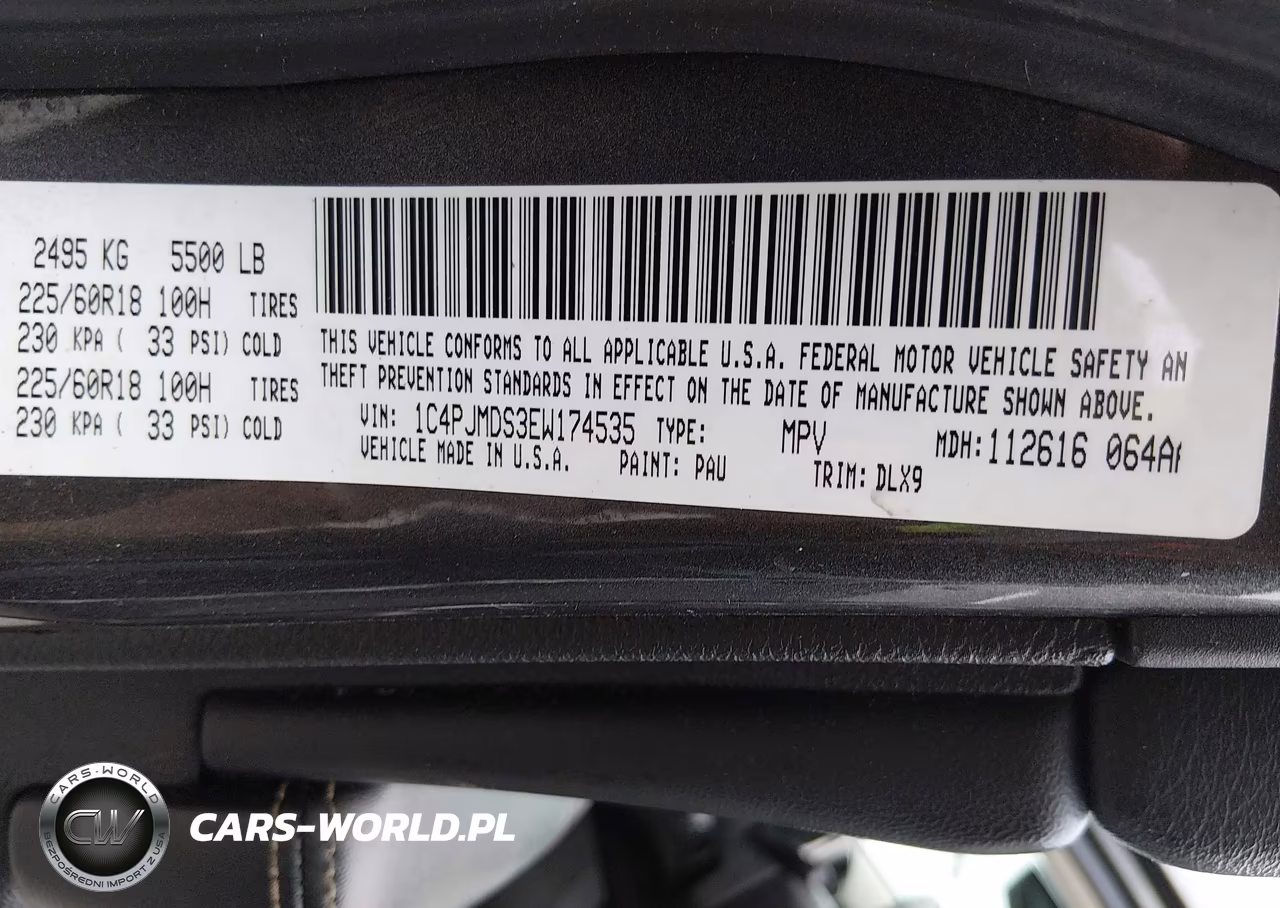 2014 JEEP CHEROKEE LIMITED VIN:1C4PJMDS3EW174535 - 9