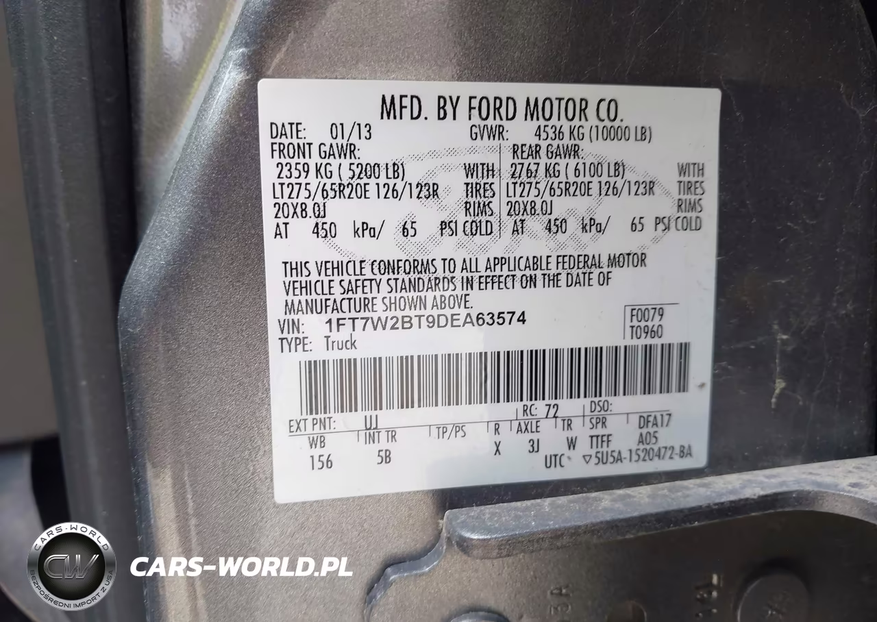 2013 Ford F-250 Lariat VIN:1FT7W2BT9DEA63574 - 9