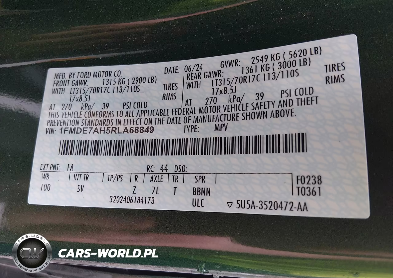 2024 Ford Bronco Big Bend VIN:1FMDE7AH5RLA68849 - 9