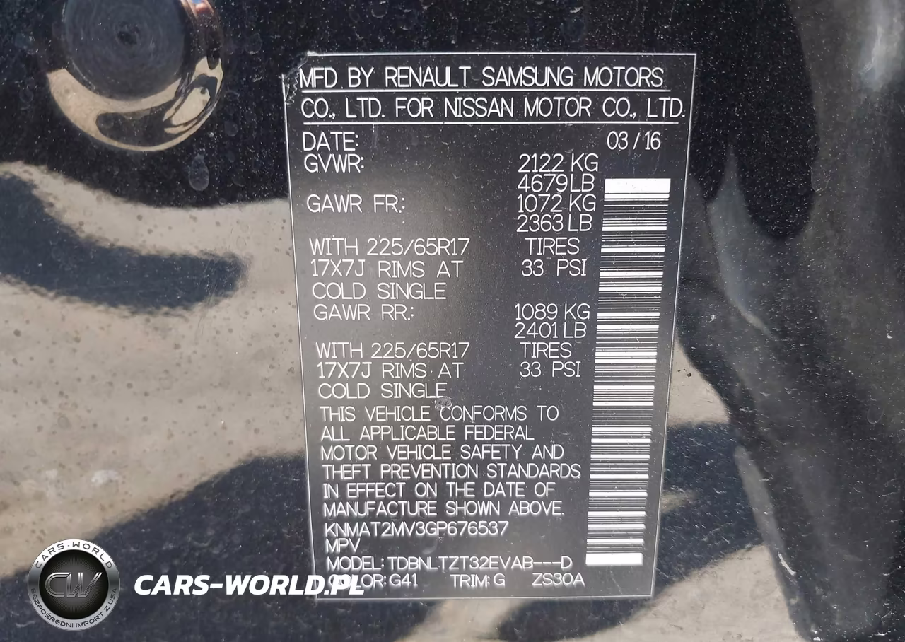 2016 Nissan Rogue Sv VIN:KNMAT2MV3GP676537 - 9