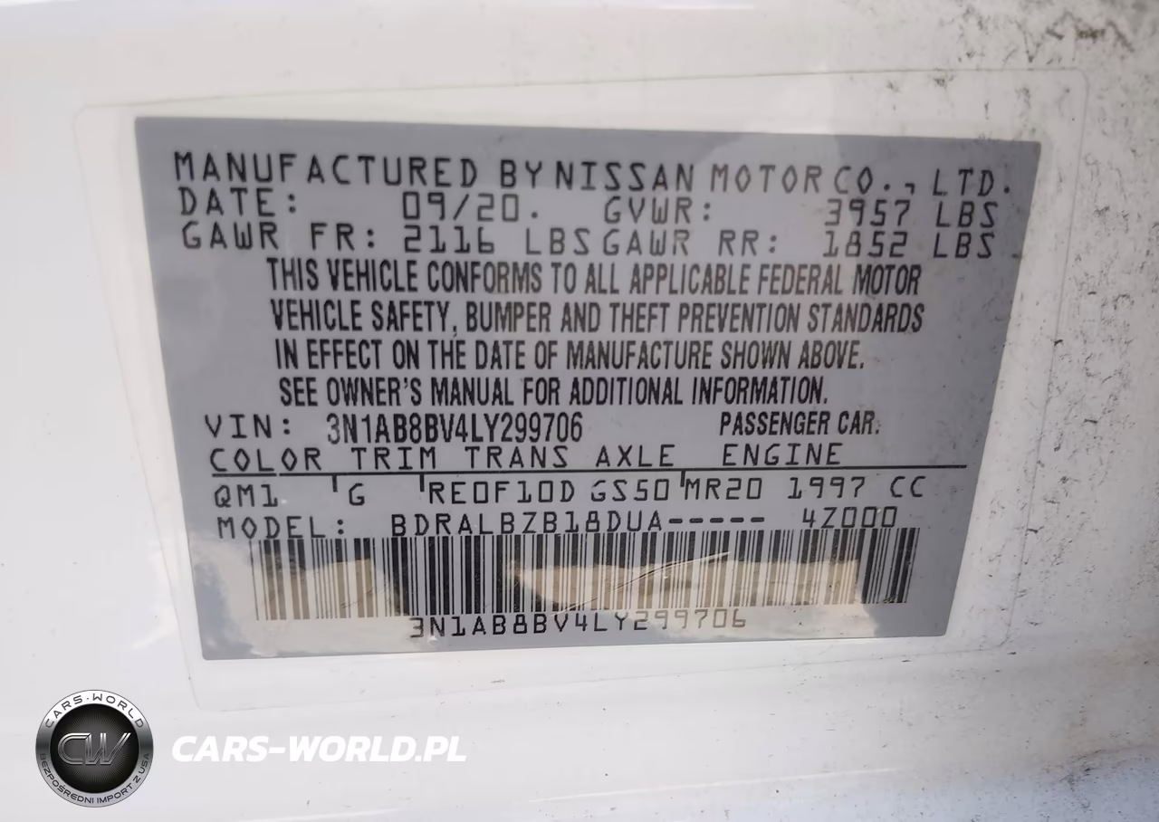 2020 Nissan Sentra S Xtronic Cvt VIN:3N1AB8BV4LY299706 - 9