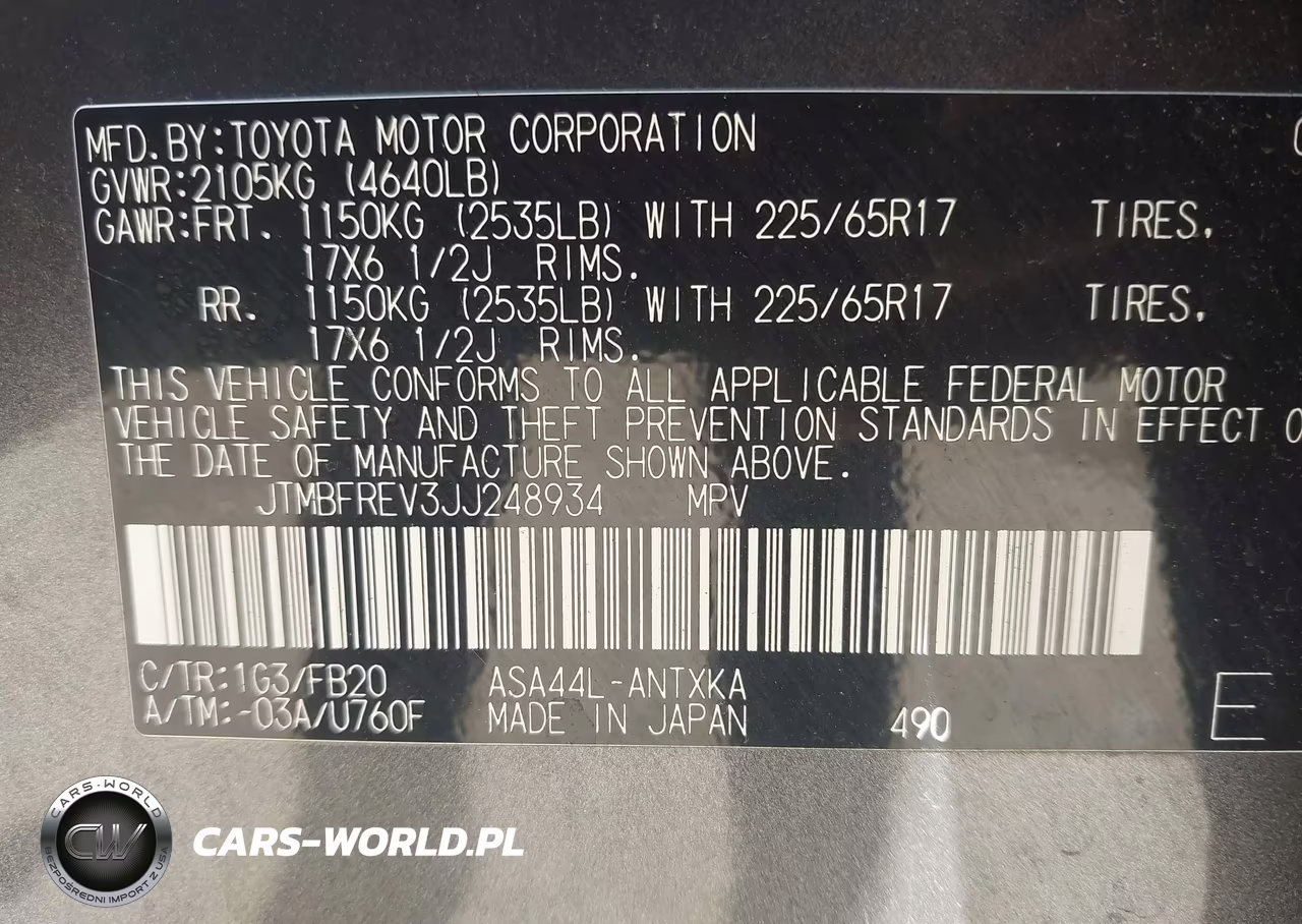 2018 Toyota Rav4 Le VIN:JTMBFREV3JJ248934 - 9