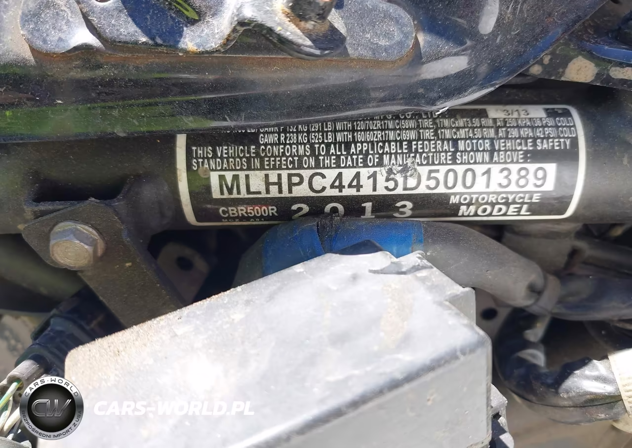 2013 Honda Cbr500 R VIN:MLHPC4415D5001389 - 10