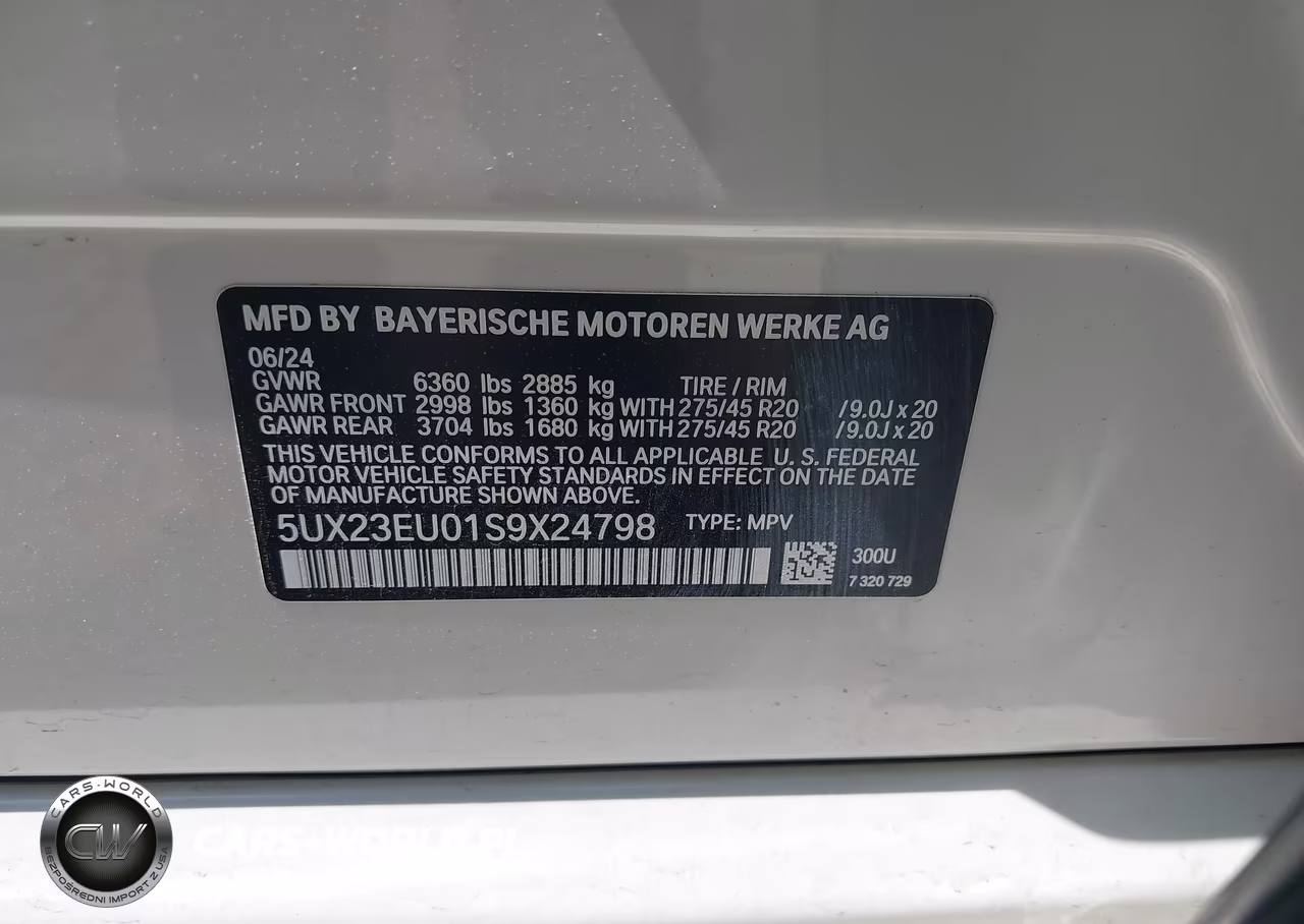 2025 BMW X5 xDrive40I VIN:5UX23EU01S9X24798 - 9