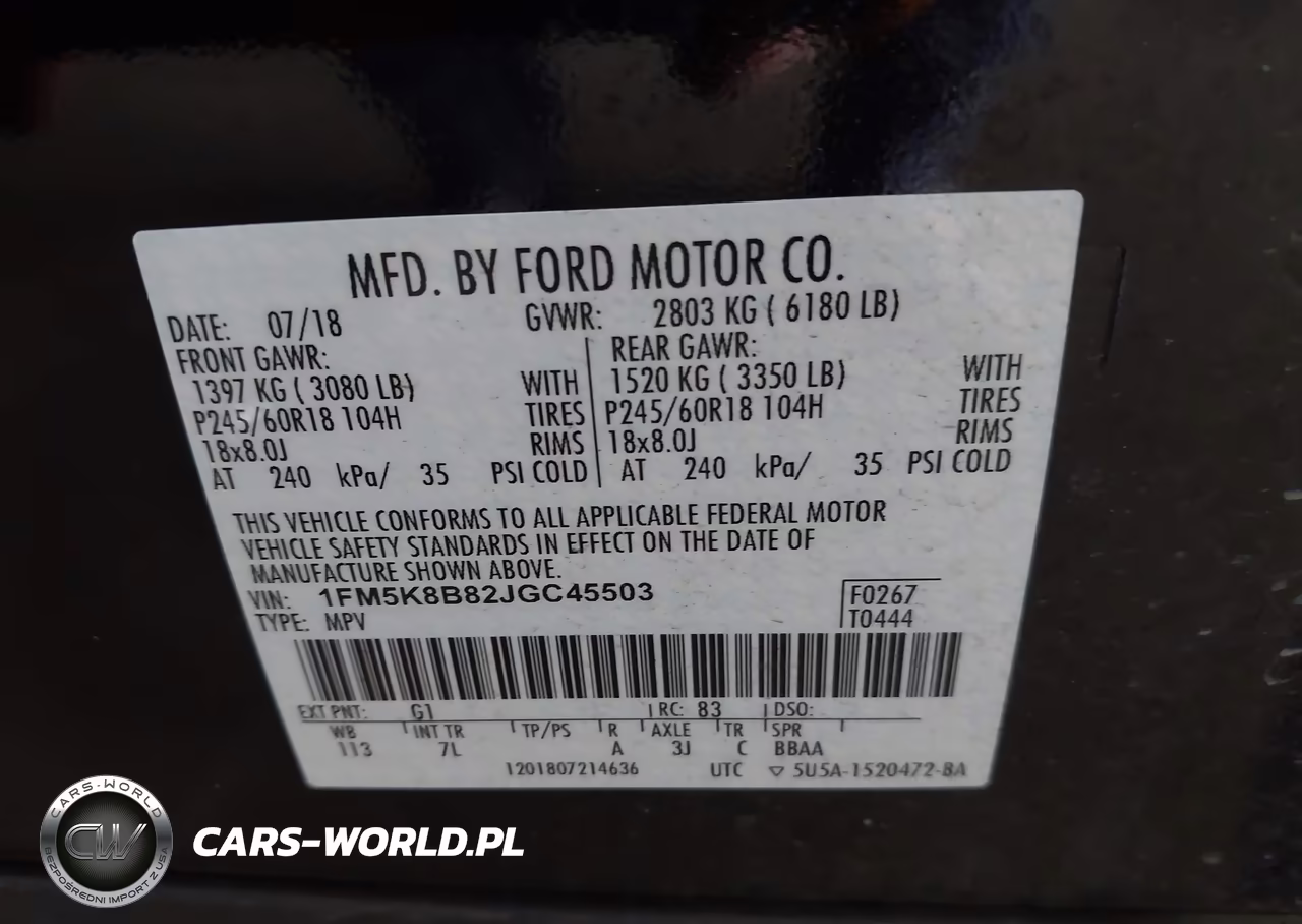 2018 Ford Explorer VIN:1FM5K8B82JGC45503 - 9
