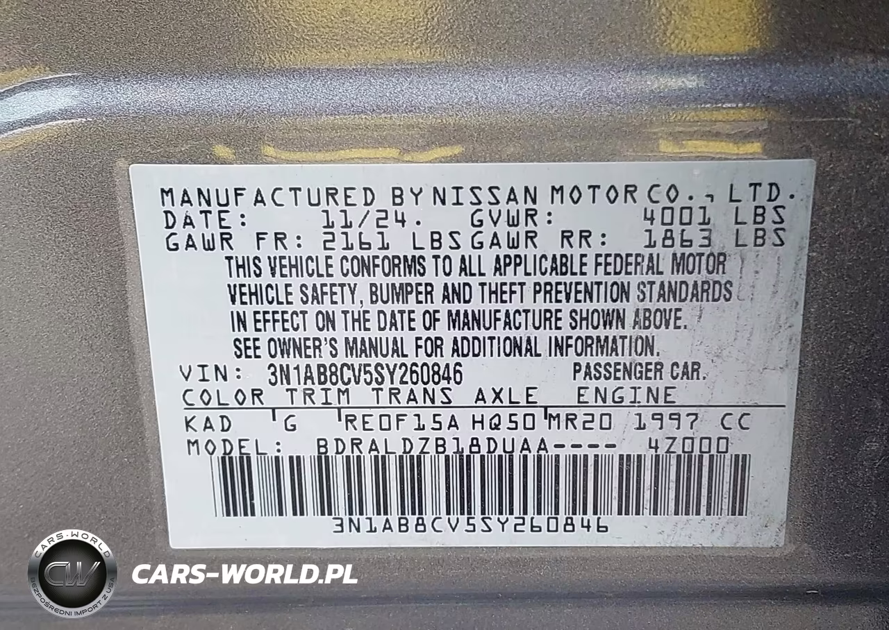 2025 Nissan Sentra Sv VIN:3N1AB8CV5SY260846 - 9