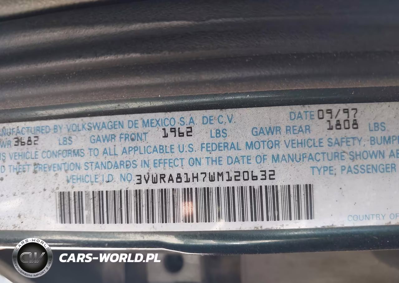 1998 Volkswagen Jetta Gl VIN:3VWRA81H7WM120632 - 9
