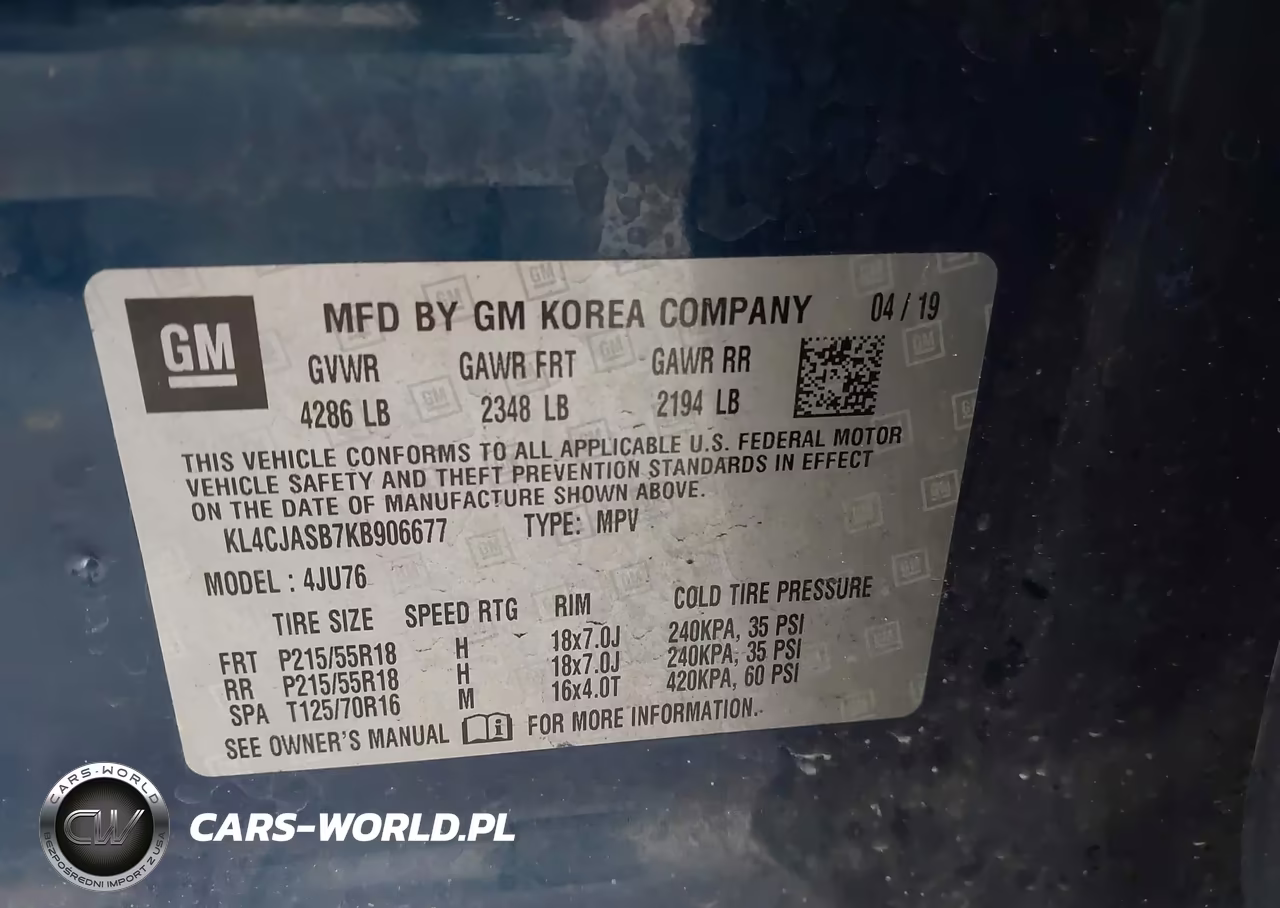 2019 Buick Encore Fwd Preferred VIN:KL4CJASB7KB906677 - 9