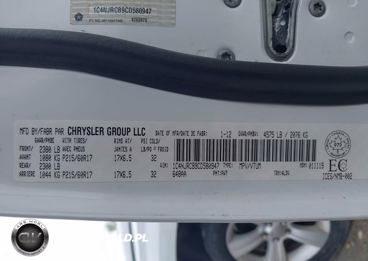 2012 Jeep Patriot Limited VIN:1C4NJRCB9CD580947 - 9
