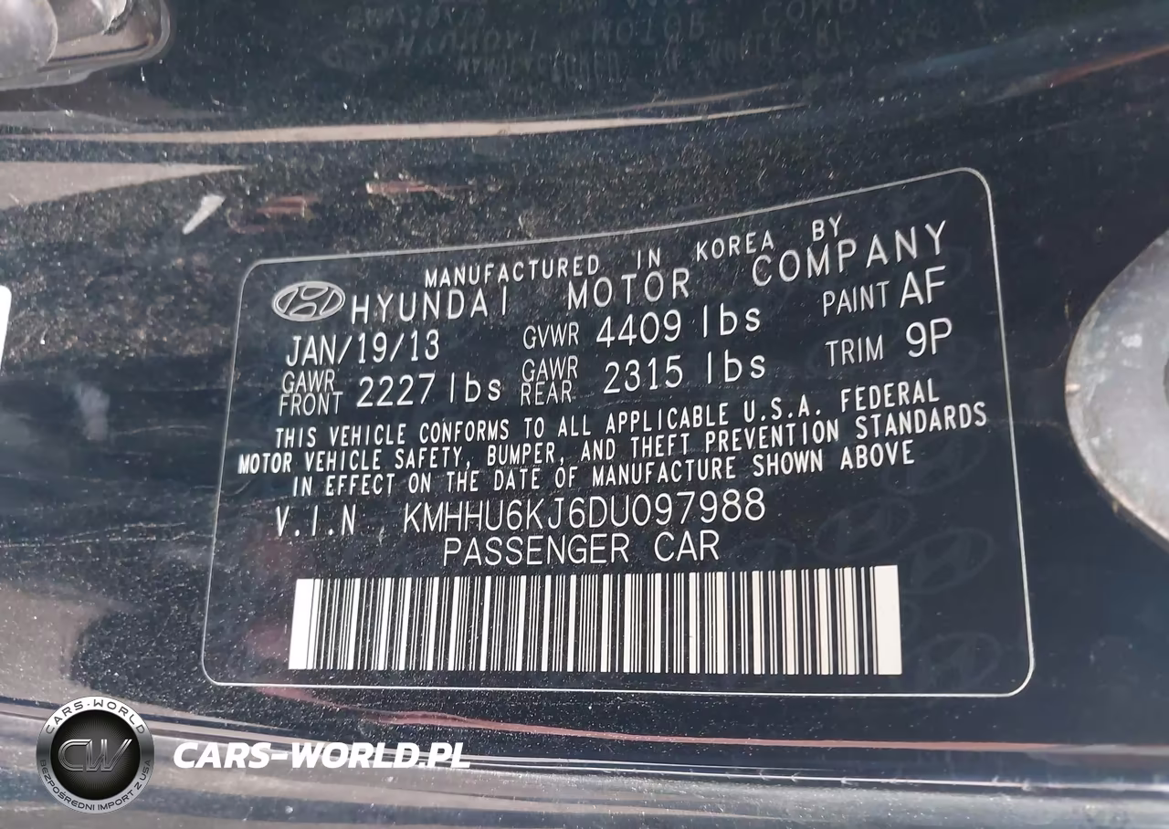 2013 Hyundai Genesis 3.8 Grand Touring VIN:KMHHU6KJ6DU097988 - 9