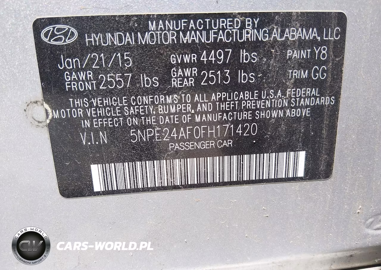 2015 Hyundai Sonata Se VIN:5NPE24AF0FH171420 - 9