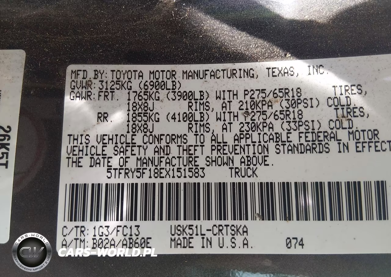 2014 Toyota Tundra Sr5 5.7L V8 VIN:5TFRY5F18EX151583 - 9