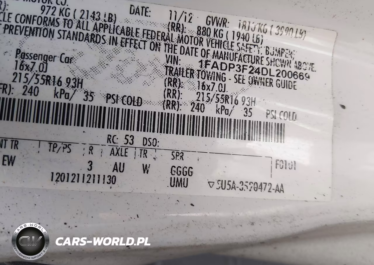 2013 Ford Focus Se VIN:1FADP3F24DL200669 - 9