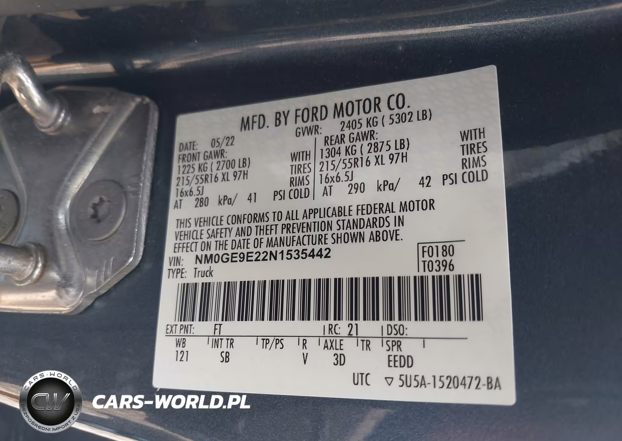 2022 Ford Transit Connect VIN:NM0GE9E22N1535442 - 9