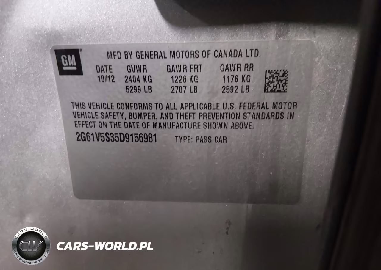 2013 Cadillac Xts Platinum VIN:2G61V5S35D9156981 - 9