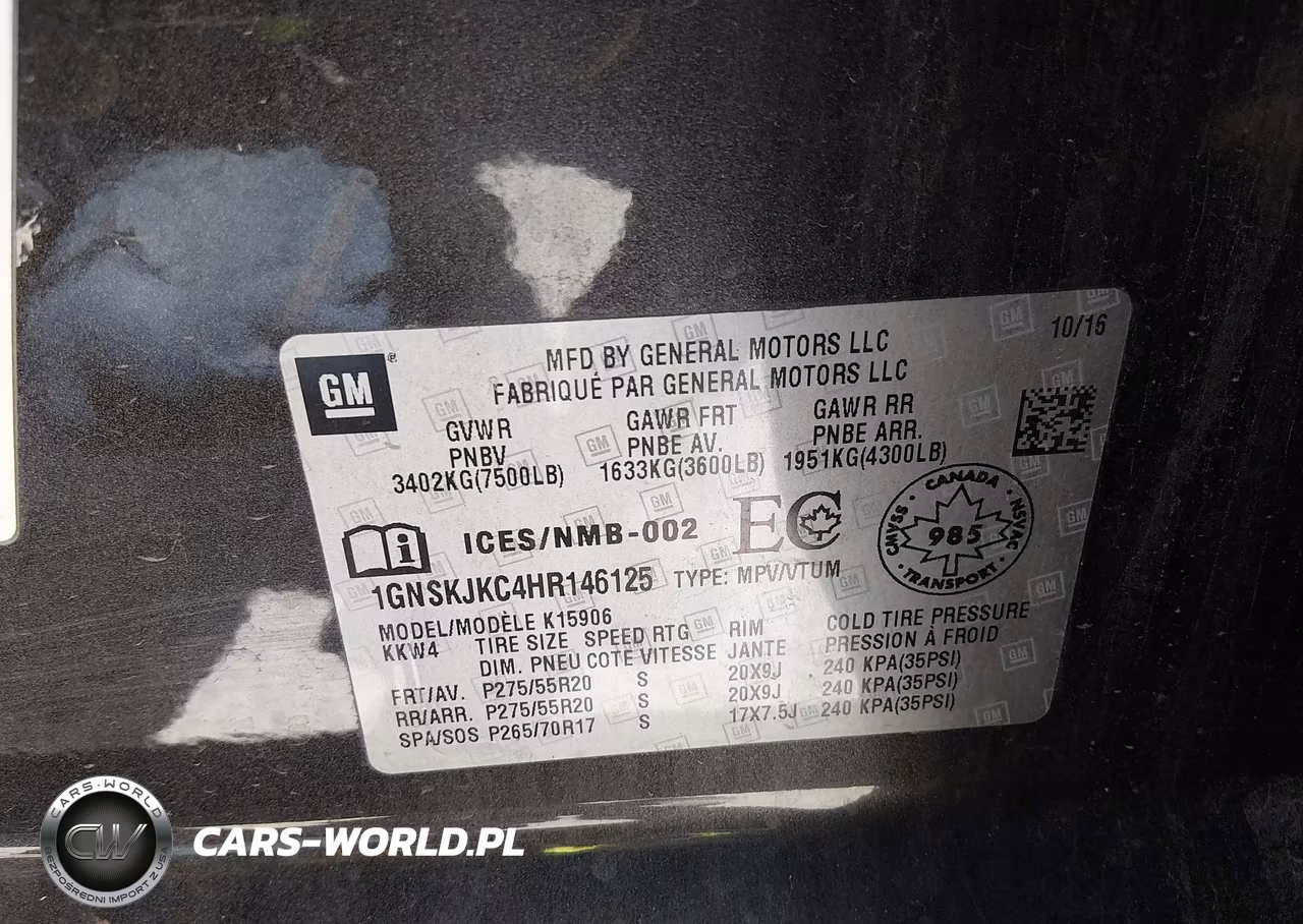 2017 Chevrolet Suburban Premier VIN:1GNSKJKC4HR146125 - 9