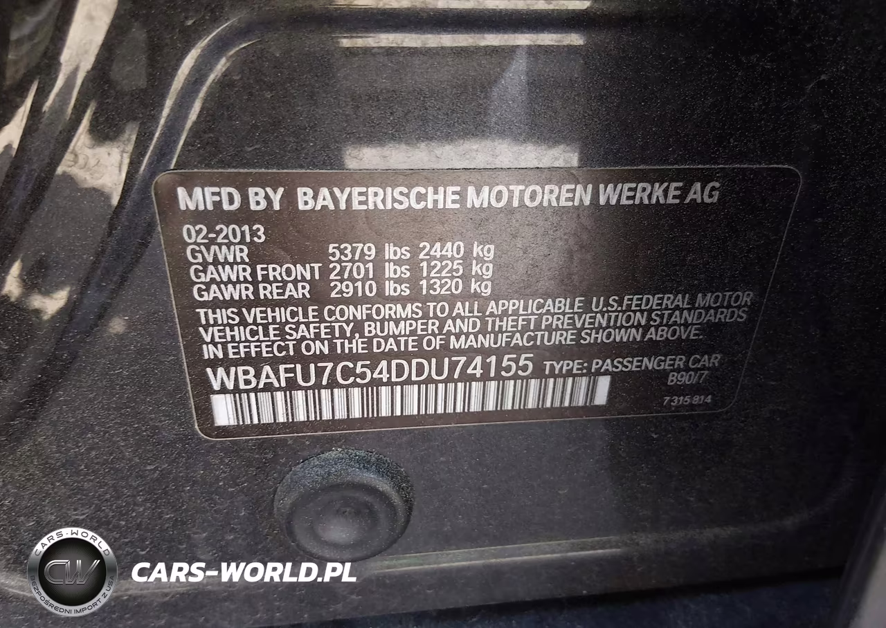 2013 BMW 535I xDrive VIN:WBAFU7C54DDU74155 - 9