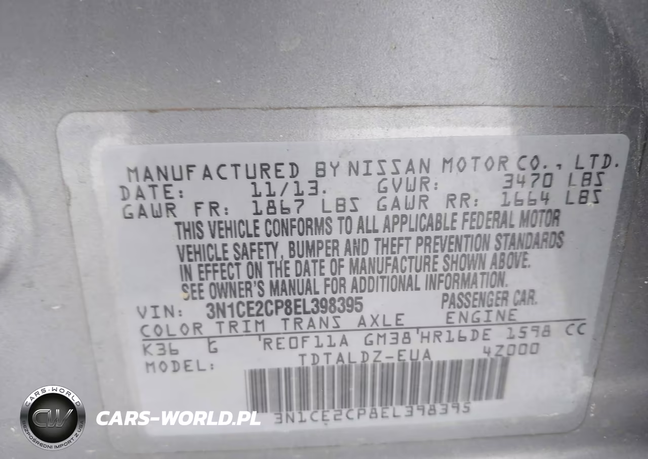 2014 Nissan Versa Note Sv VIN:3N1CE2CP8EL398395 - 9
