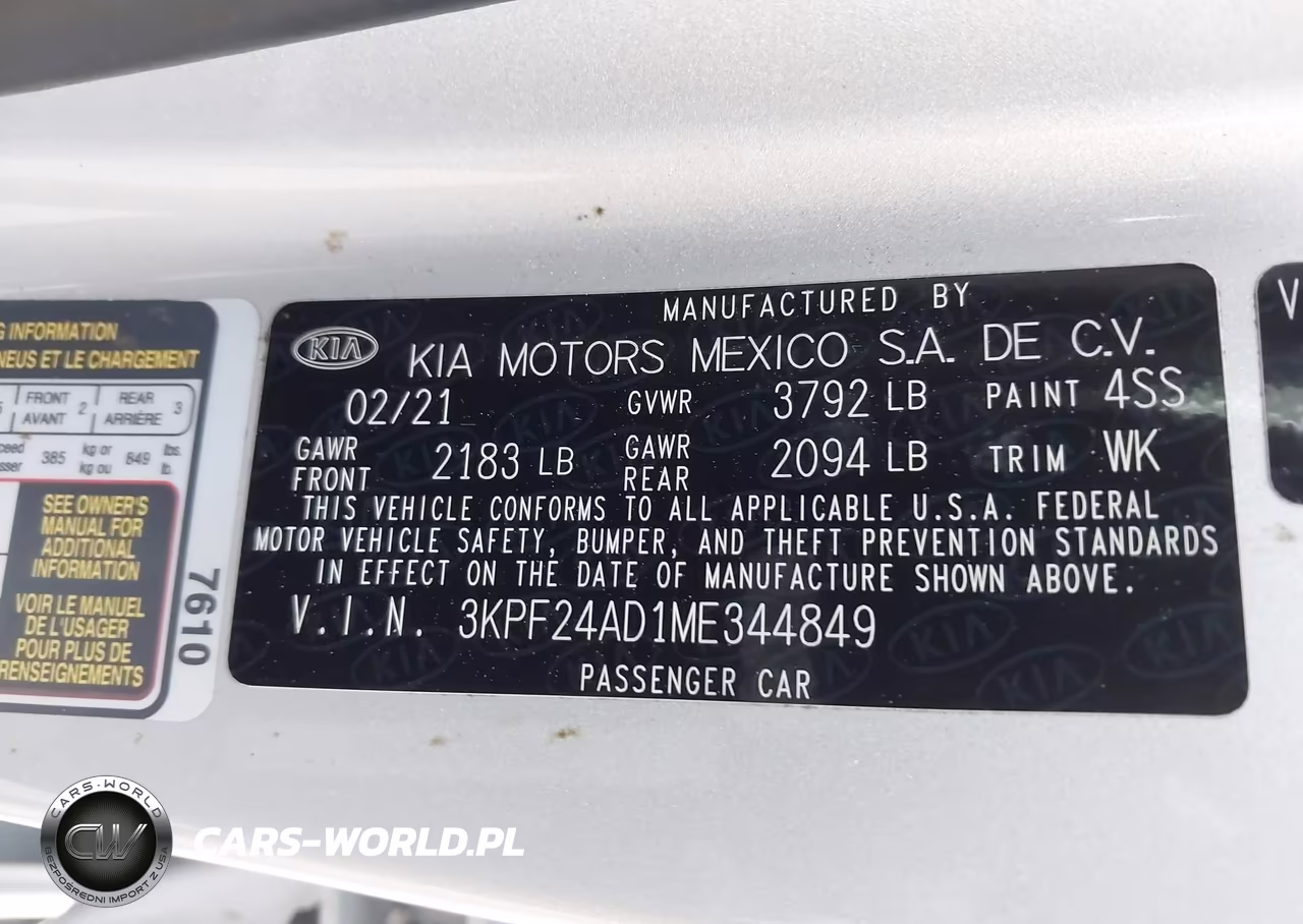 2021 Kia Forte Lxs VIN:3KPF24AD1ME344849 - 9