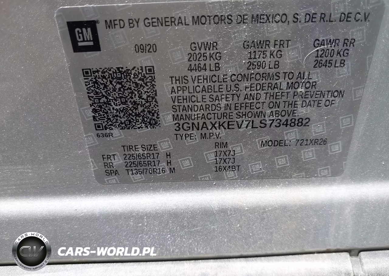 2020 Chevrolet Equinox Fwd Lt 1.5L Turbo VIN:3GNAXKEV7LS734882 - 9