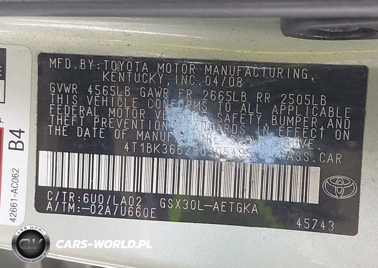 2008 Toyota Avalon Xls VIN:4T1BK36B28U305495 - 9